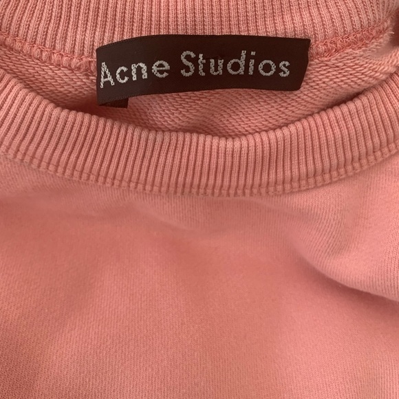 Acne Studios Size XS Fairview Face Paw Emoticon Pink Sweater - Picture 7 of 13